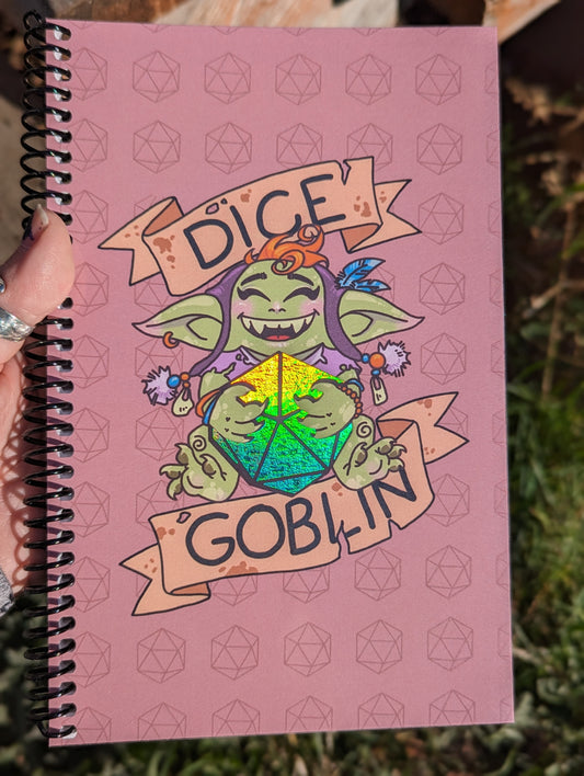Spiral-bound Dice Goblin Notebook