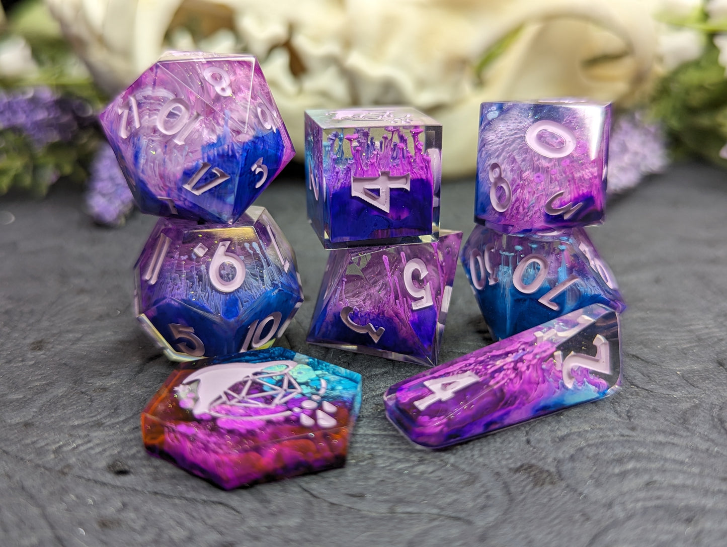 Lo-Fi Nebula Handmade Dice Set