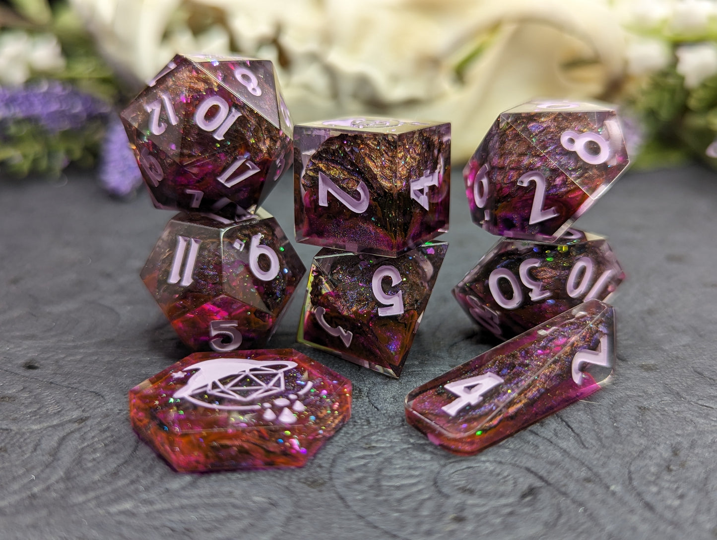 Astral Dragonborn Handmade Dice Set