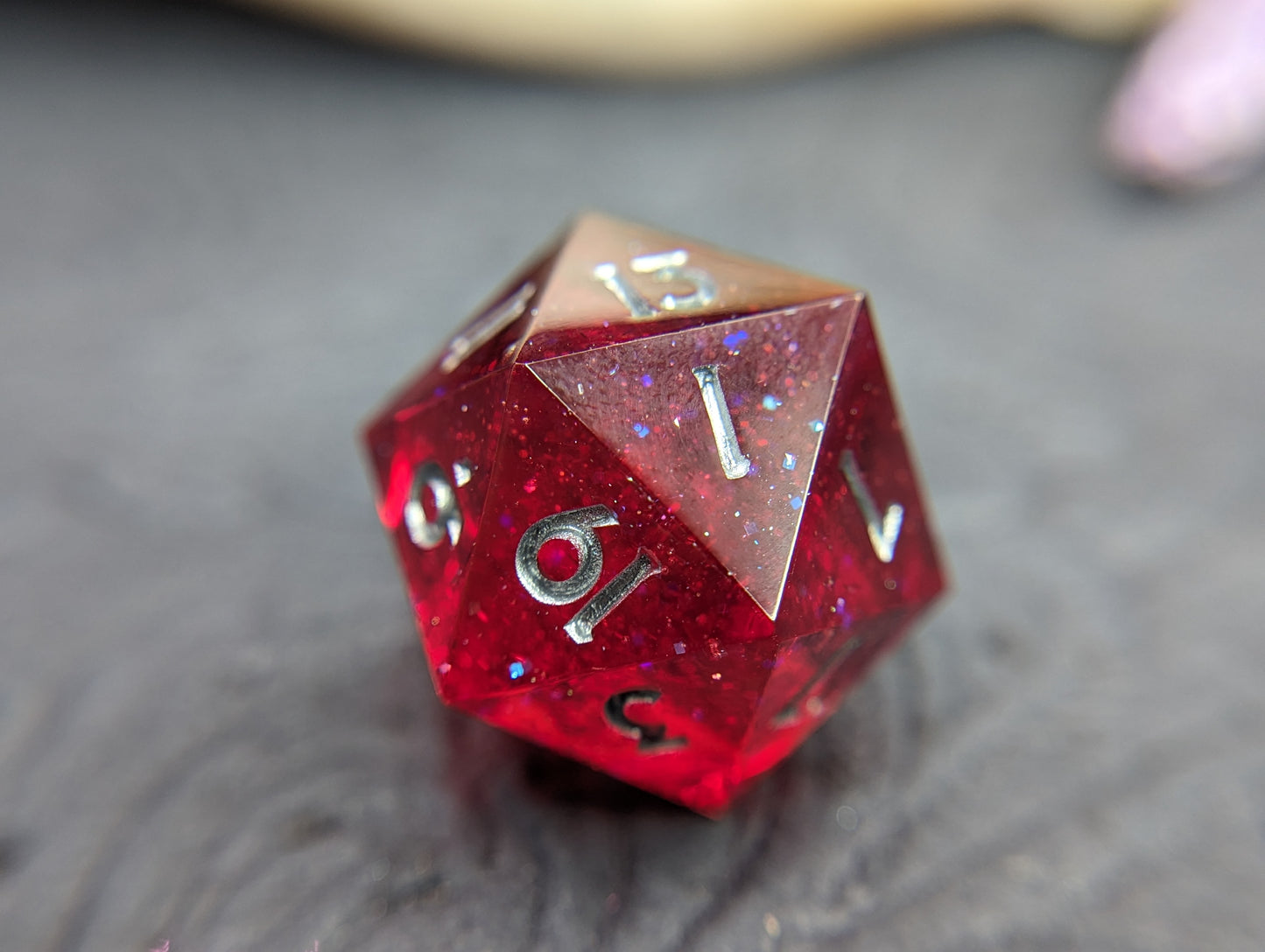 Drops of Scarlet d20 Single Dice