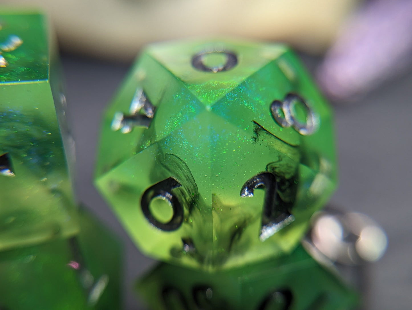 Poison Spray Handmade Dice Set