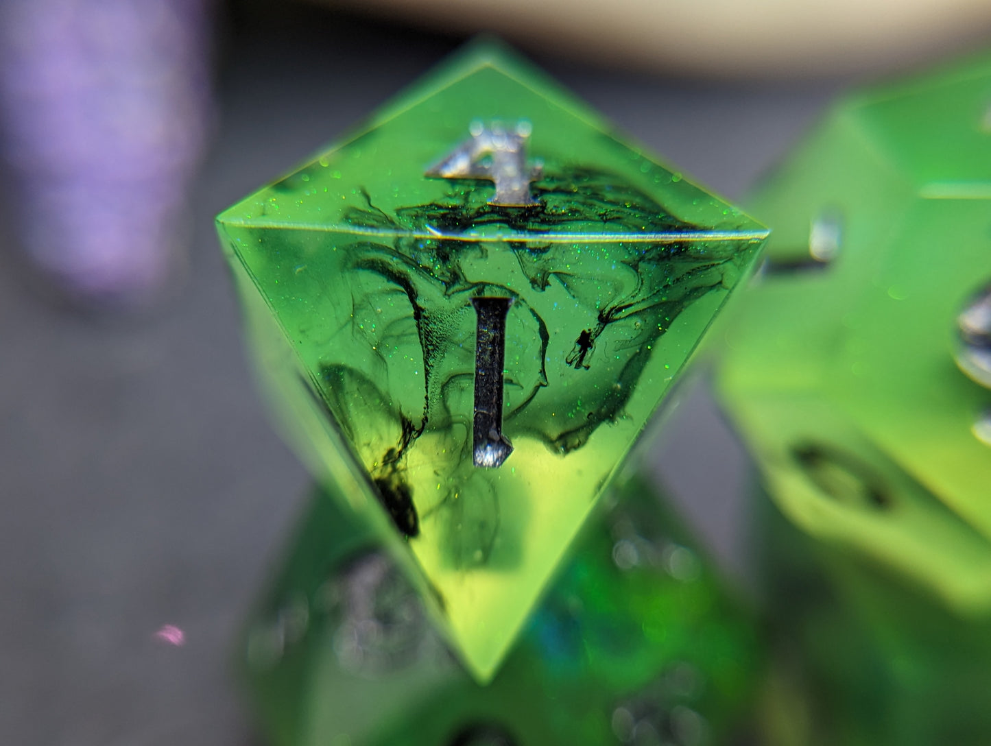 Poison Spray Handmade Dice Set