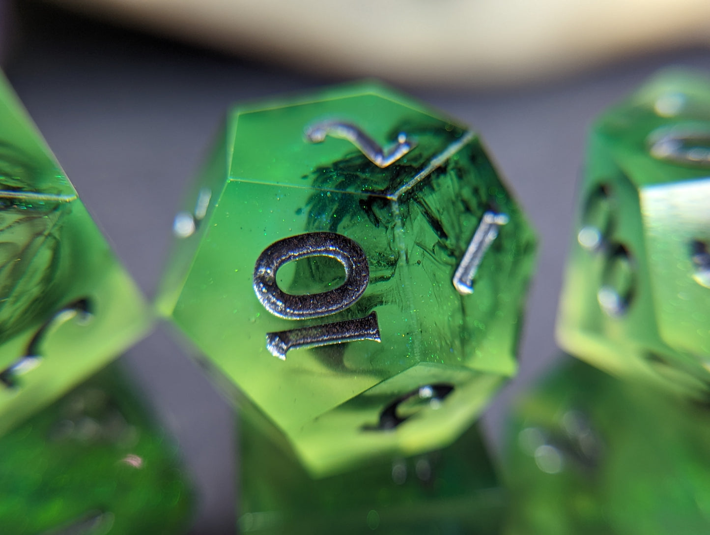 Poison Spray Handmade Dice Set