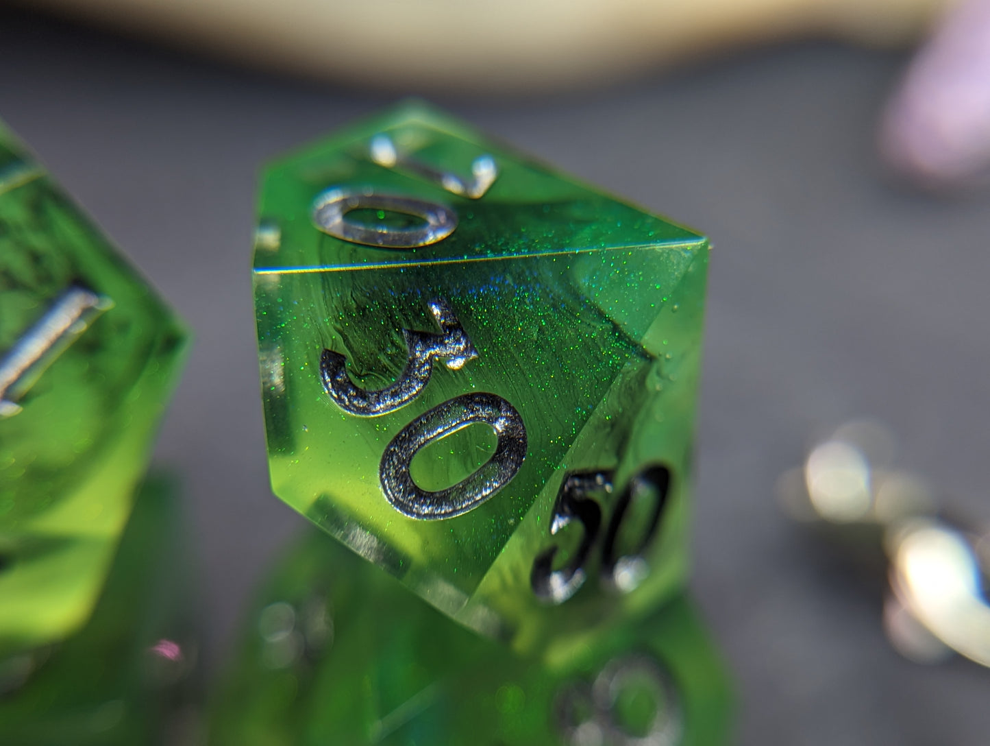 Poison Spray Handmade Dice Set
