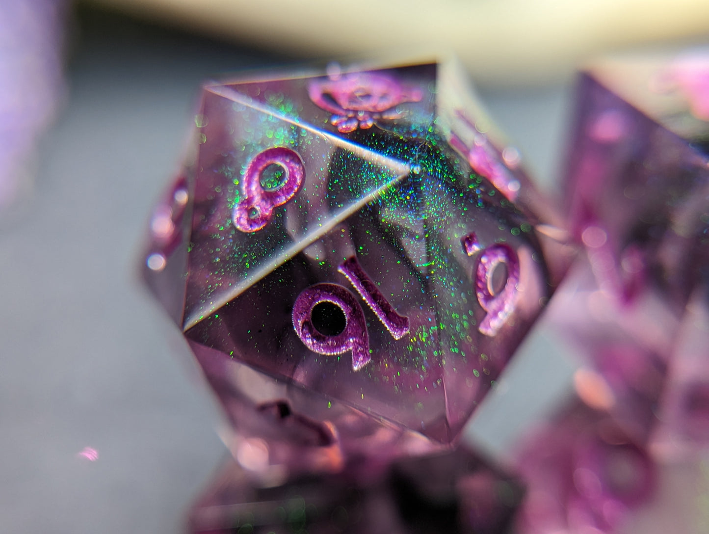 Midnight Orchid Handmade Dice Set