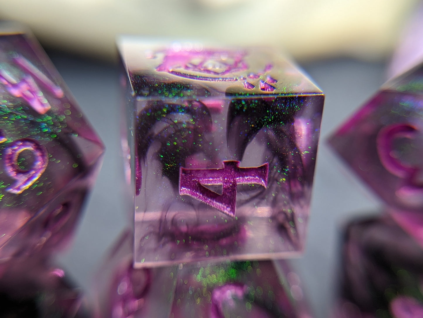 Midnight Orchid Handmade Dice Set