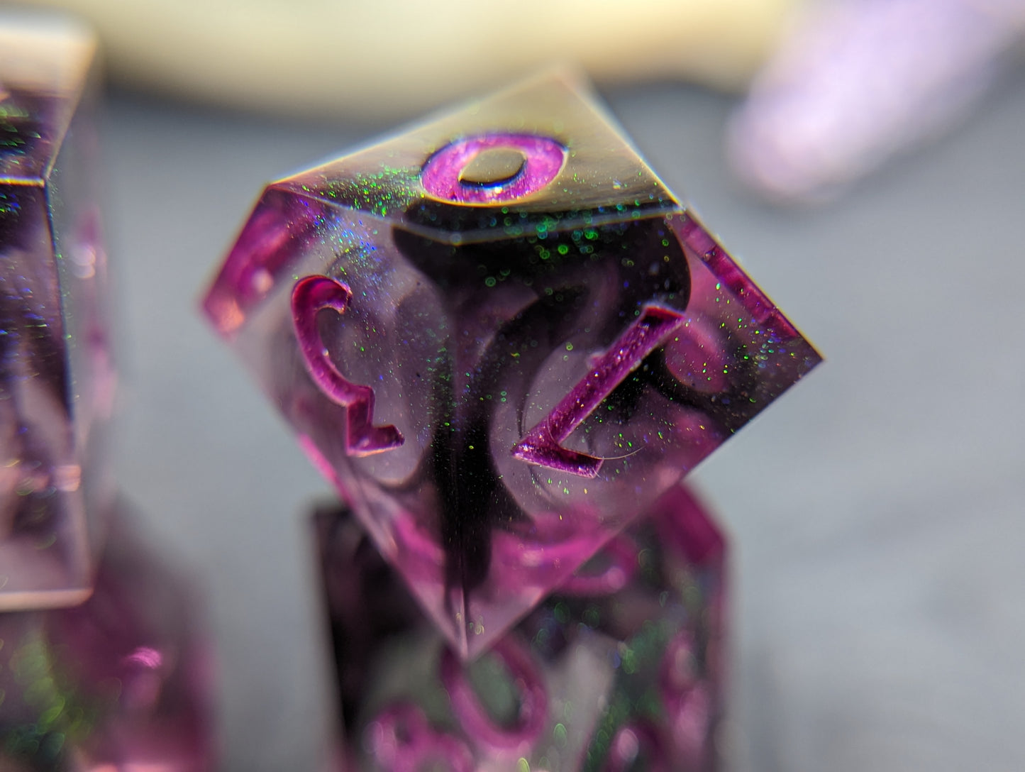 Midnight Orchid Handmade Dice Set