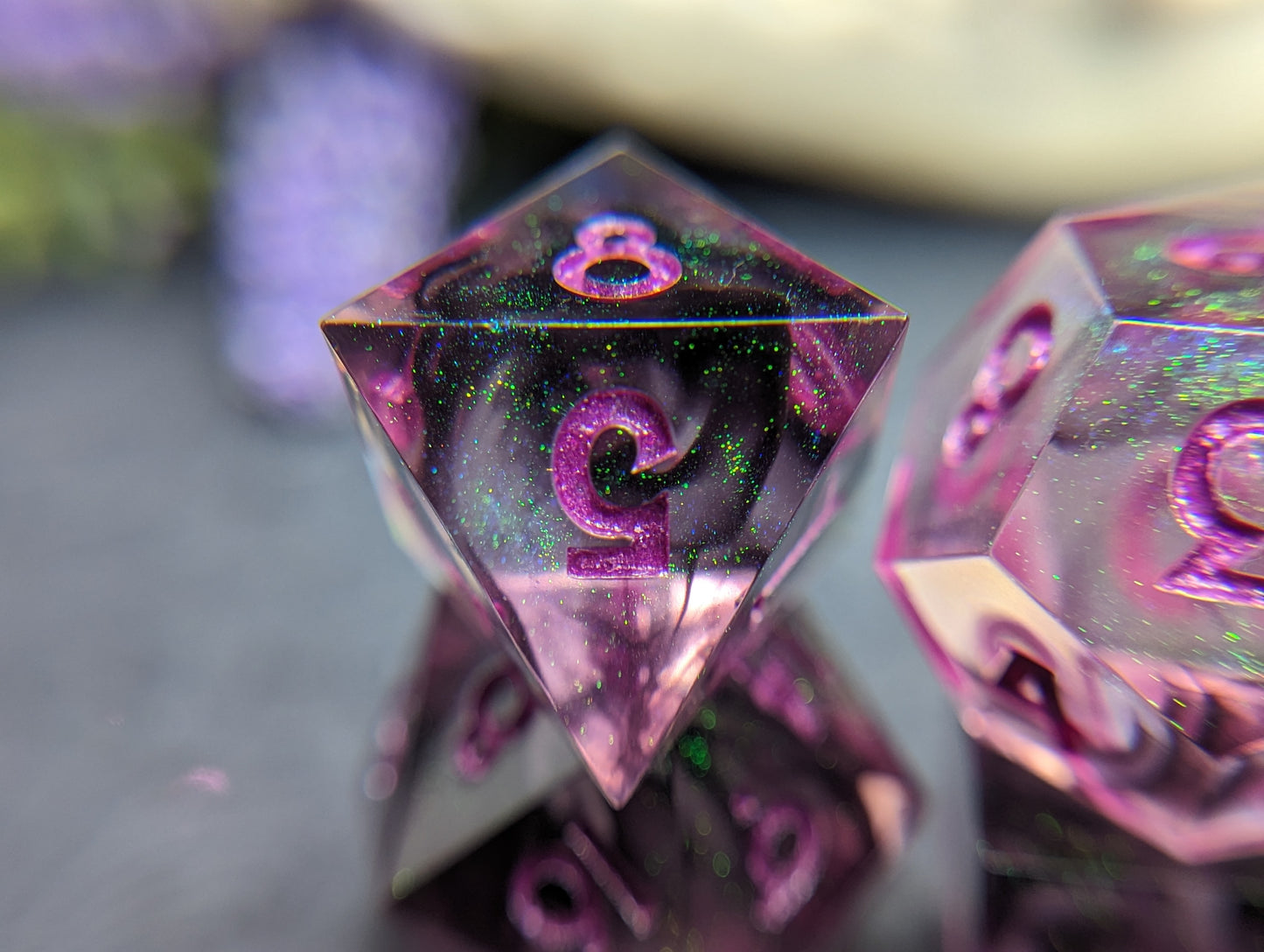 Midnight Orchid Handmade Dice Set