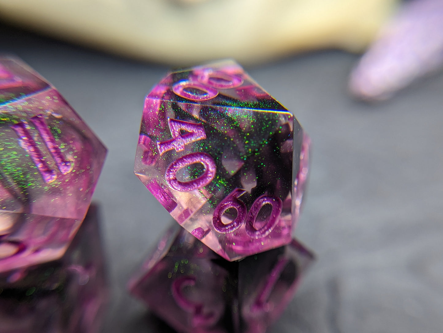 Midnight Orchid Handmade Dice Set