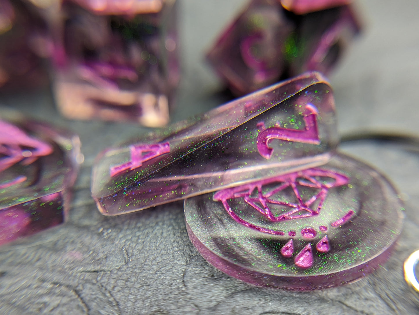 Midnight Orchid Handmade Dice Set