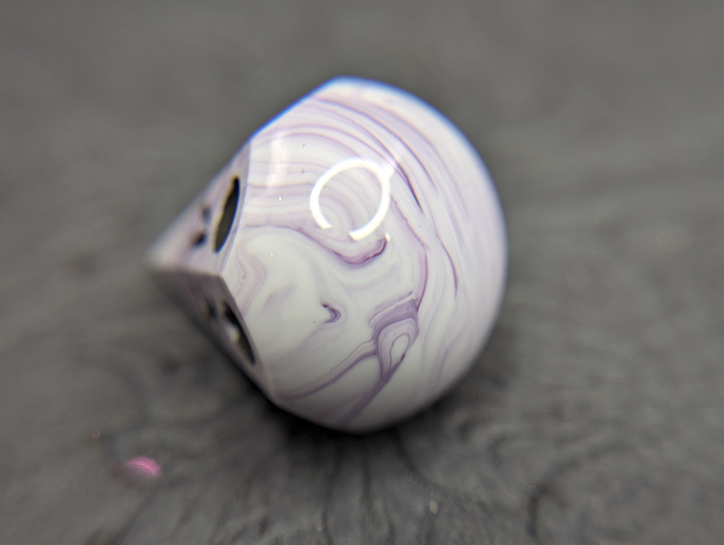Lilac Marble - Moon Phase d8 Single Dice