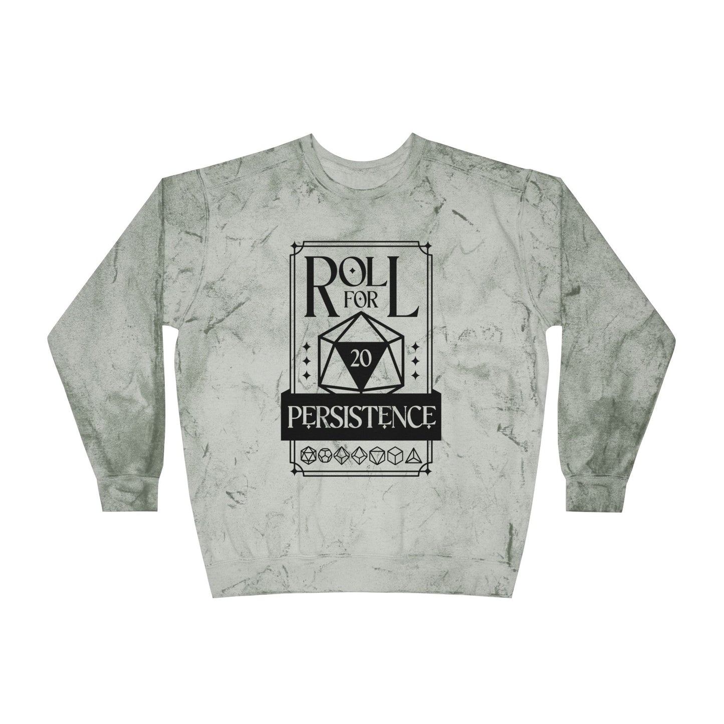 Roll for Persistence Unisex Color Blast Crewneck Sweatshirt