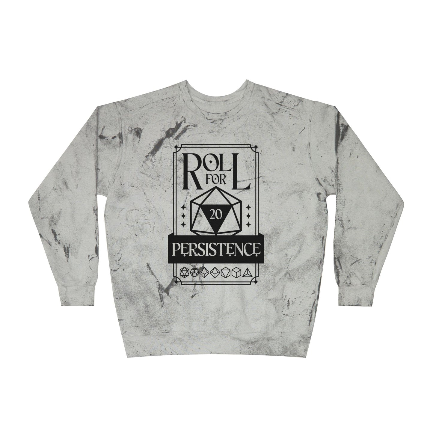 Roll for Persistence Unisex Color Blast Crewneck Sweatshirt