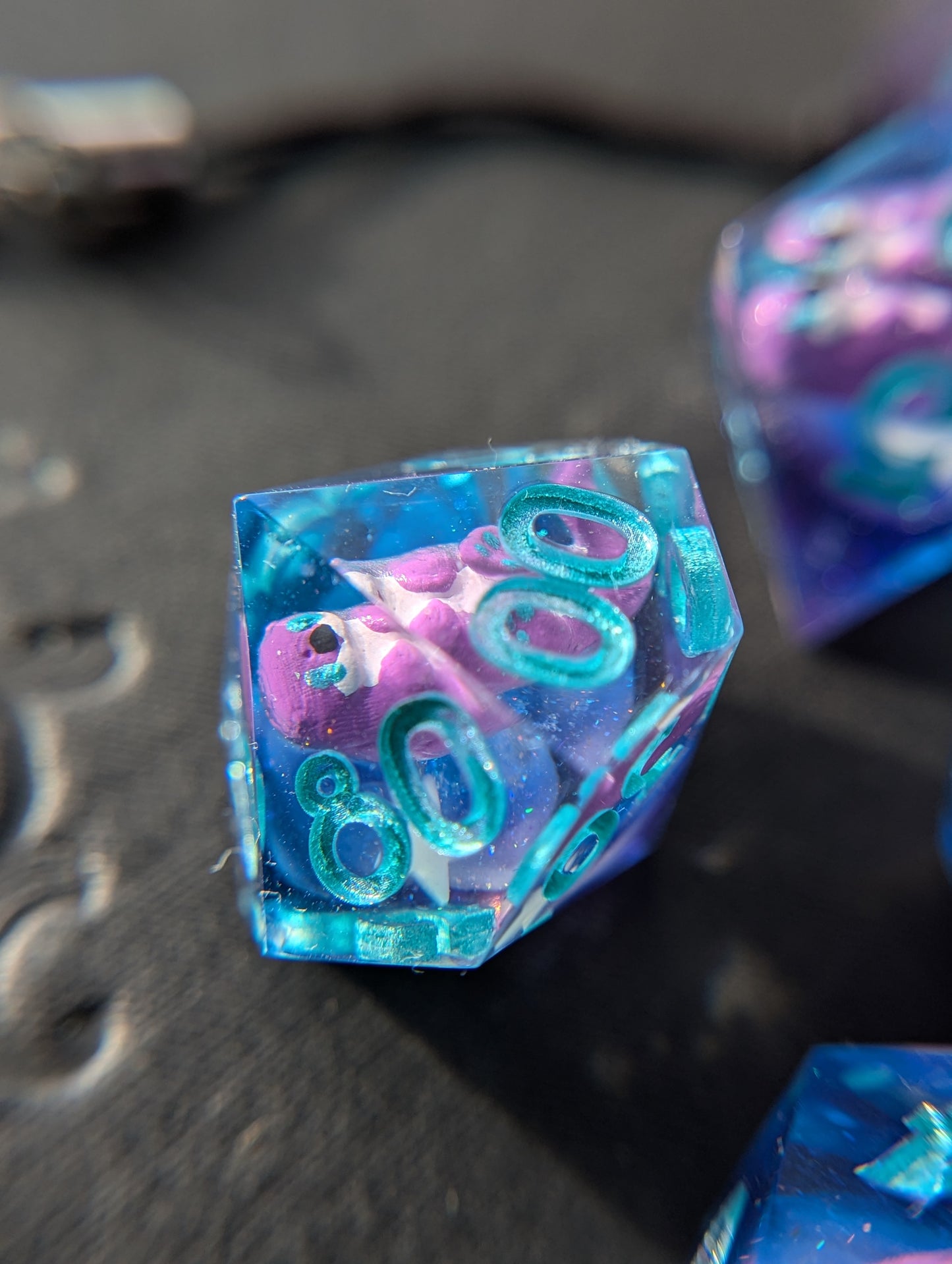 Astral Sea Awwtters (Blue) Handmade Dice Set