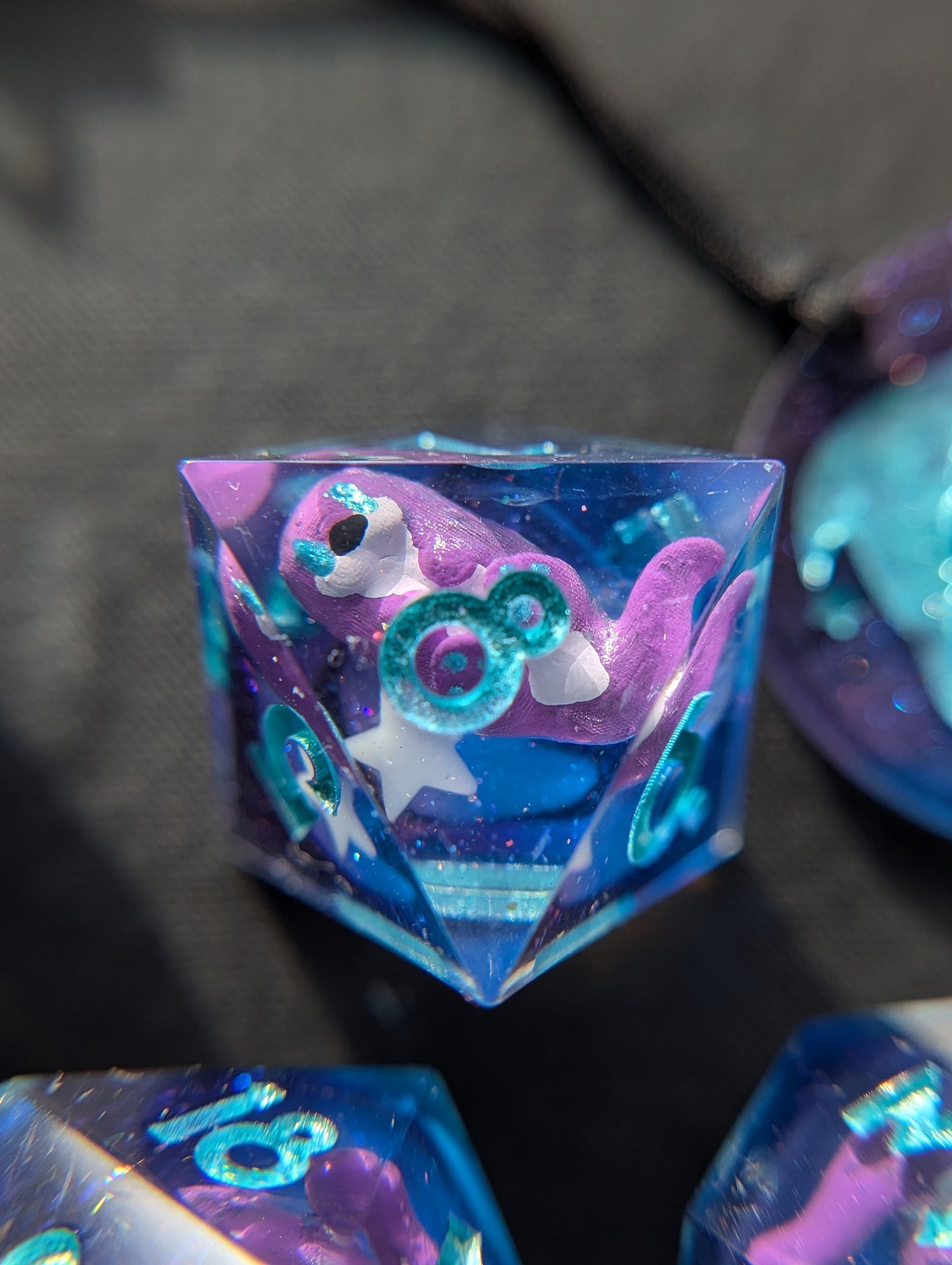 Astral Sea Awwtters (Blue) Handmade Dice Set