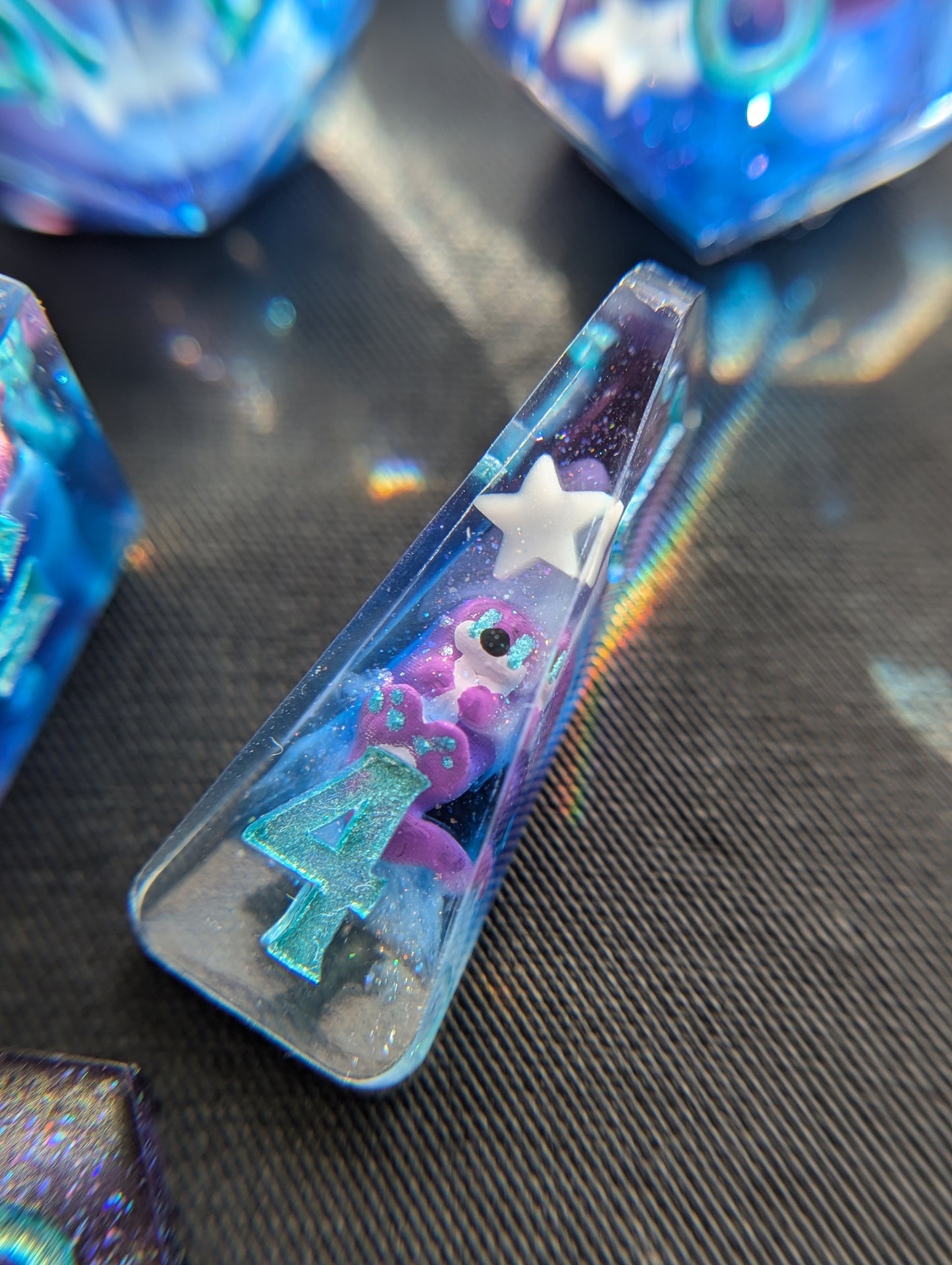 Astral Sea Awwtters (Blue) Handmade Dice Set