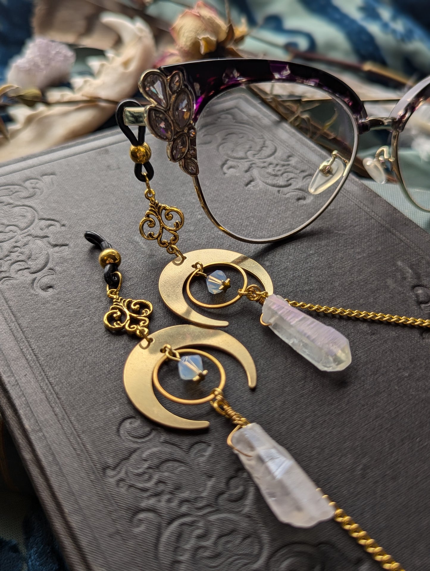 Quartz Moon Eyeglasses Chain