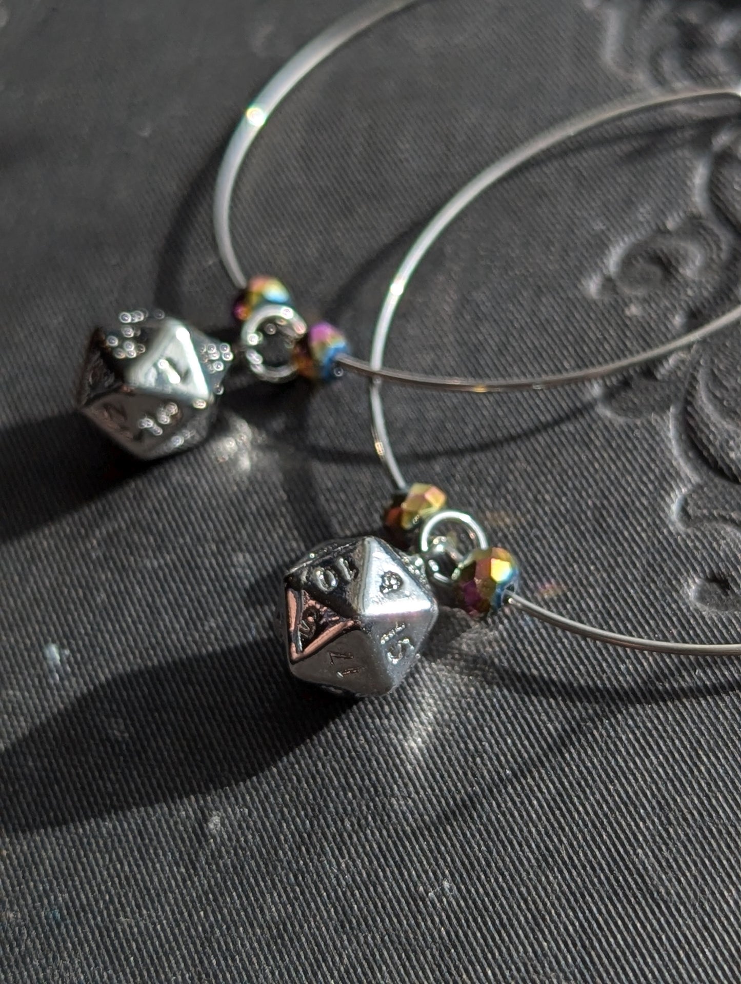 d20 Hoop Earrings