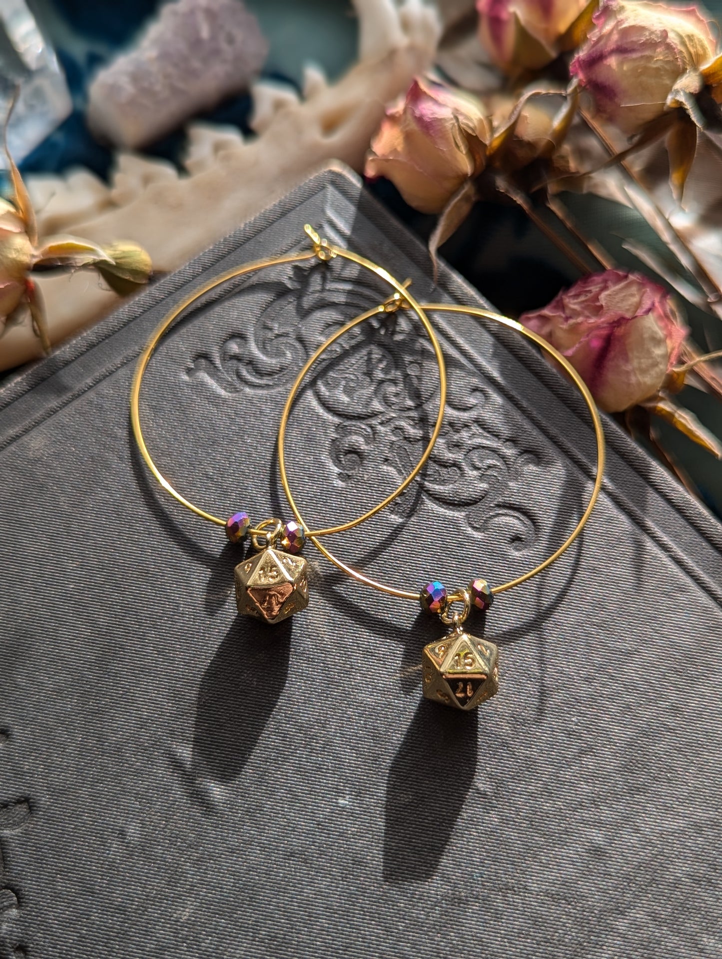 d20 Hoop Earrings