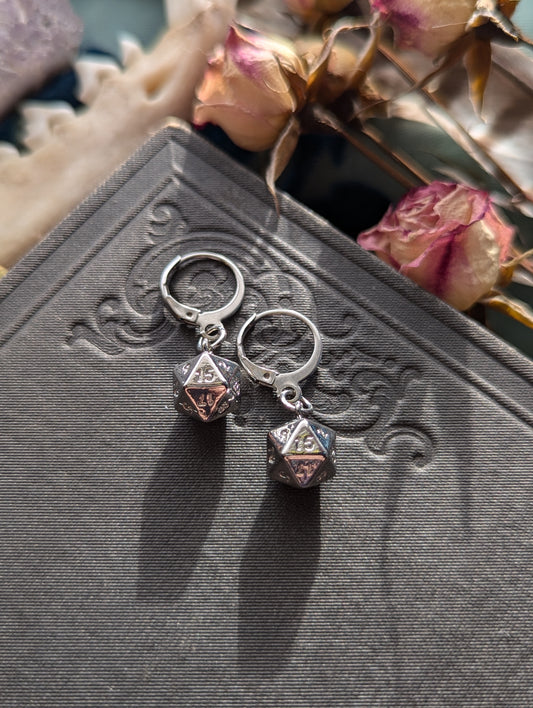 d20 Huggie Earrings