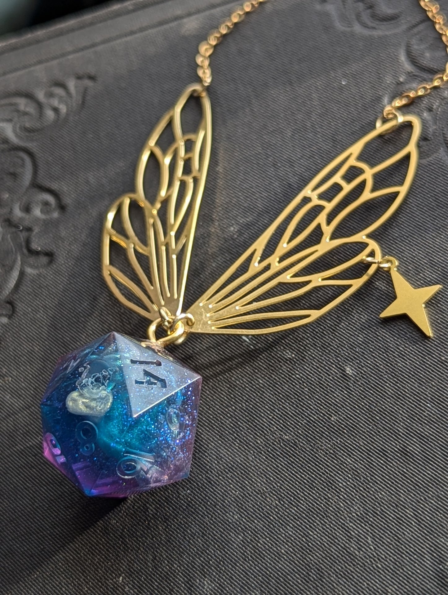 Fairy Glass d20 Pendant