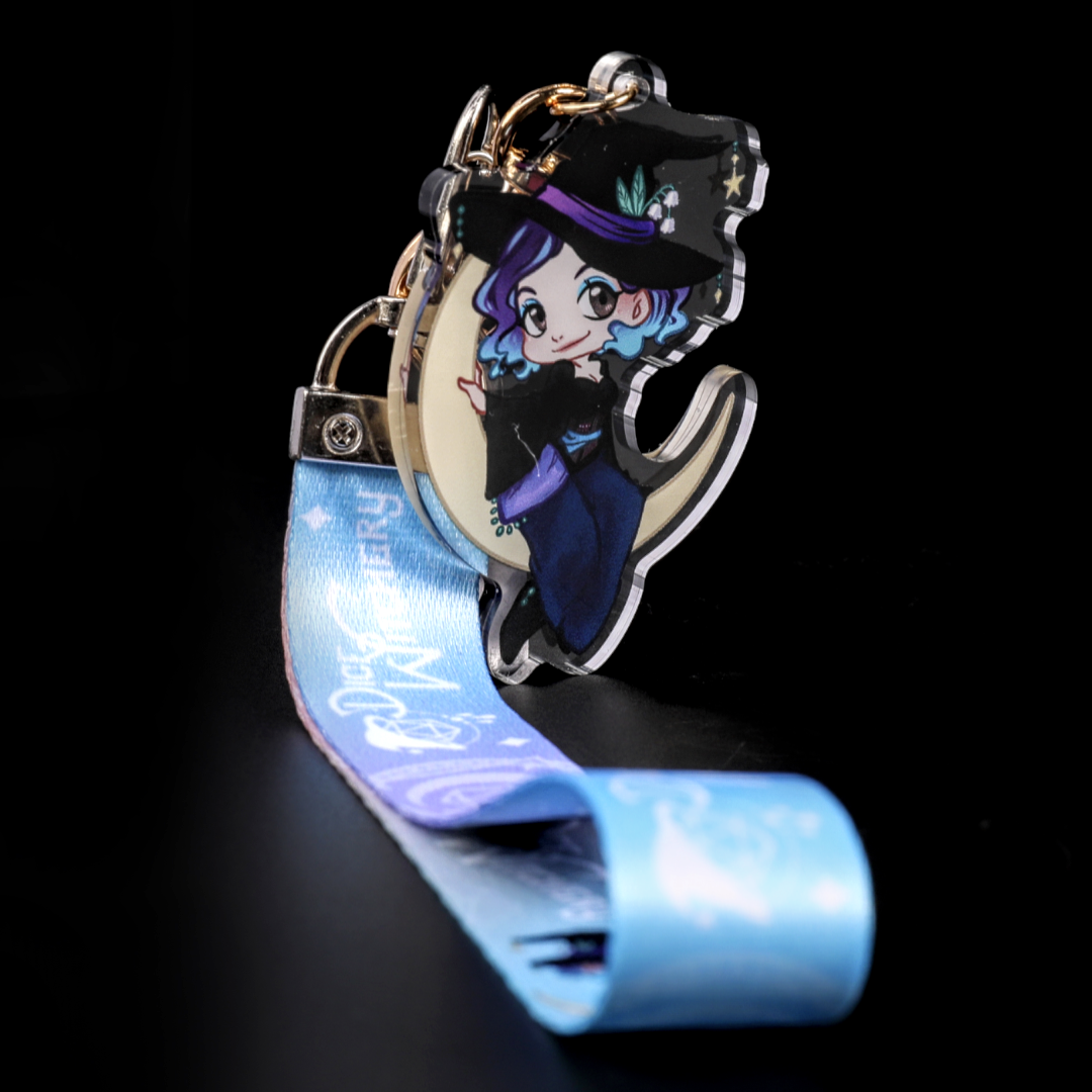 Dice Witchery Chibi Keychain Lanyard