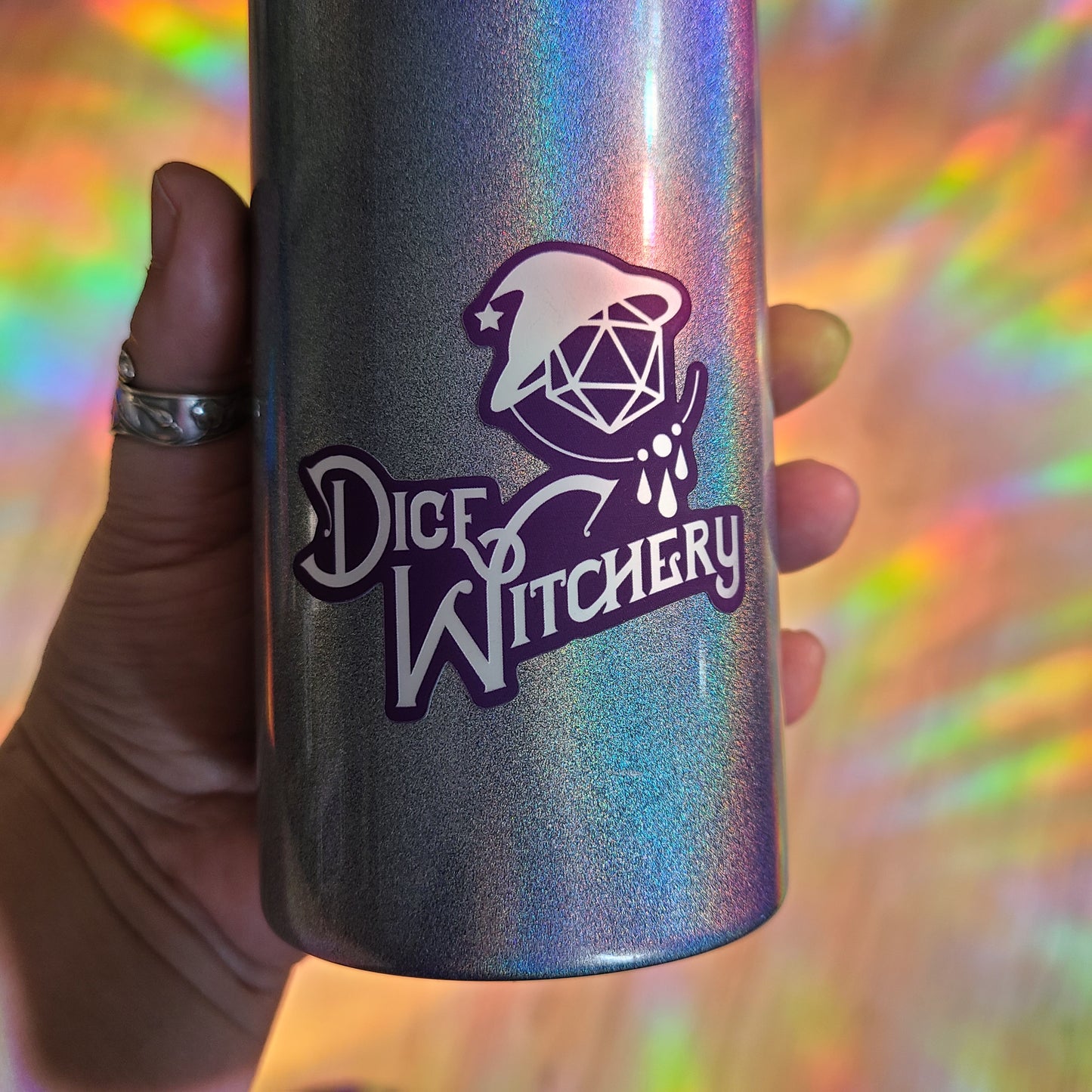 Dice Witchery matte logo sticker